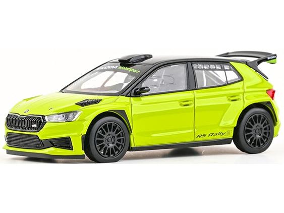 Skoda Fabia IV RS Rally2 2022 Mamba Green 1:43 Scale Diecast Car – Abrex-Abrex-Diecast Model Centre