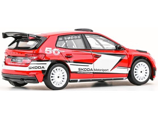 Skoda Fabia IV RS Rally2 2022 Skoda Motorsport Design 2024 200RS 1:43 Scale Diecast Car – Abrex-Abrex-Diecast Model Centre