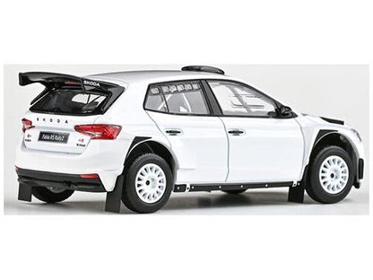 Skoda Fabia IV RS Rally2 2022 White (V3) 1:43 Scale Diecast Model Car – Abrex-Abrex-Diecast Model Centre