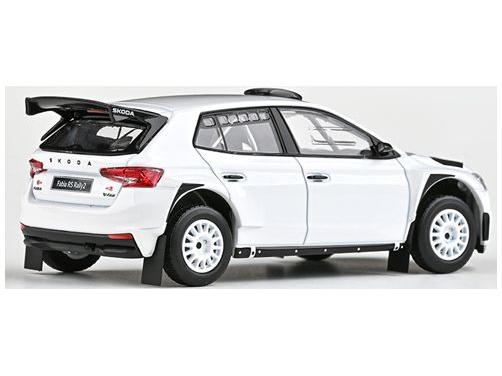 Skoda Fabia IV RS Rally2 2022 White (V3) 1:43 Scale Diecast Model Car – Abrex-Abrex-Diecast Model Centre