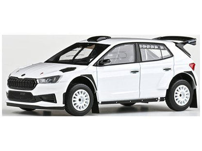 Skoda Fabia IV RS Rally2 2022 White (V3) 1:43 Scale Diecast Model Car – Abrex-Abrex-Diecast Model Centre
