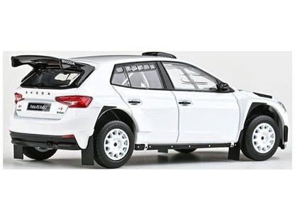 Skoda Fabia IV RS Rally2 2022 White (V4) 1:43 Scale Diecast Model Car – Abrex-Abrex-Diecast Model Centre