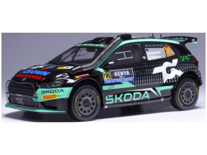 Skoda Fabia Rally2 #22 G.Greensmith/J.Andersson WRC Safari Rallye Kenya 1:18 Scale Diecast Model-IXO-Diecast Model Centre