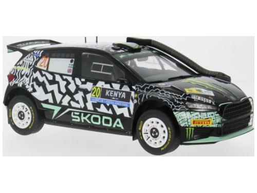 Skoda Fabia Rally2 #22 O.Solberg/E.Edmondson Safari Rallye Kenya 2024 1:18 Scale IXO Diecast Model-IXO-Diecast Model Centre
