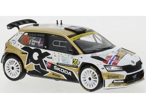 Skoda Fabia Rally2 EVO #20 WRC Monza 2021 A.Mikkelsen/P.Hall 1:43 Scale IXO Diecast Model Car-IXO-Diecast Model Centre