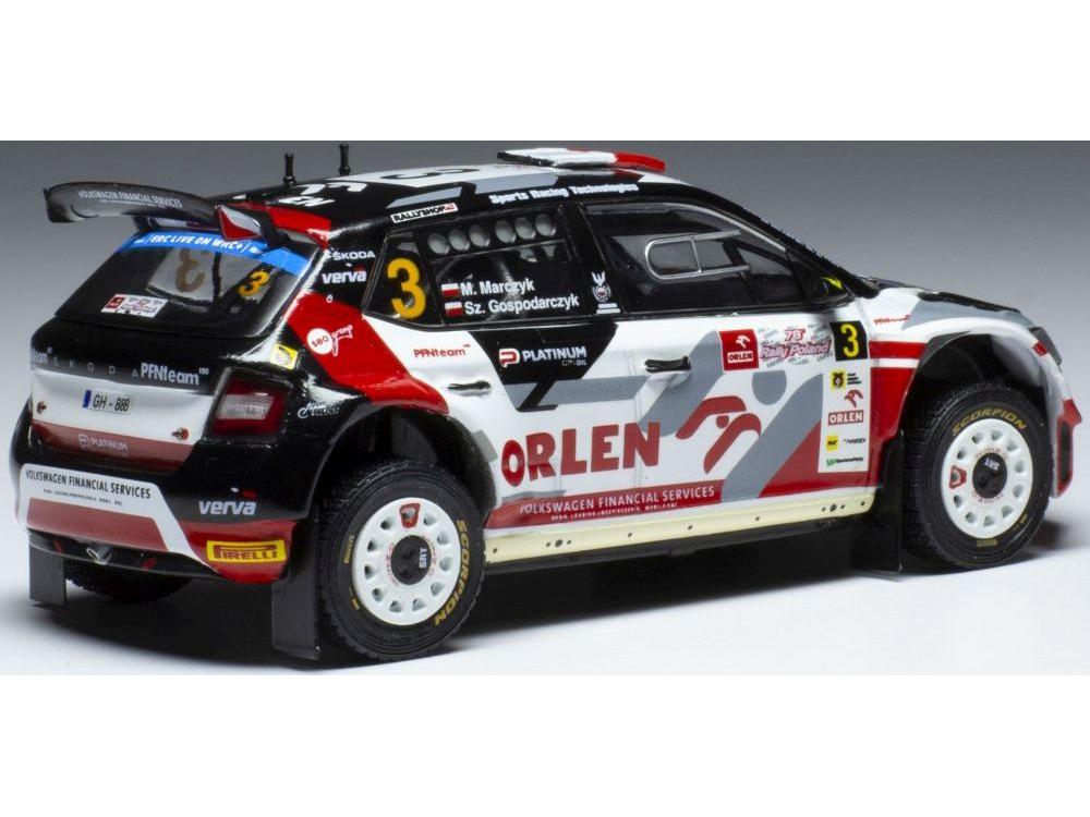Skoda Fabia Rally2 EVO #3 Rallye Poland 2022 M.Marczyk/S.Gosporarczyk 1:43 Scale IXO Diecast Model Car-IXO-Diecast Model Centre