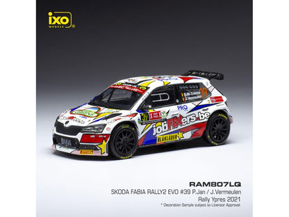 Skoda Fabia Rally2 EVO #39 Rally Ypres 2021 P.J.M.Cracco/L.Vermeulen 1:43 Scale IXO Diecast Model Car-IXO-Diecast Model Centre