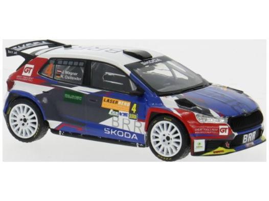 Skoda Fabia Rally2 Rally WM Lavanttal Rally2024 #4 J.Wagner/H.Ostlender 1:43 Scale IXO Diecast Model Car-IXO-Diecast Model Centre