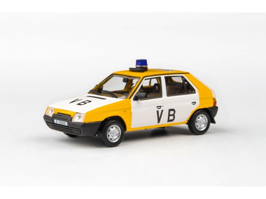 Skoda Favorit 136L 1988 Czechoslovak Communist Police 1:43 Scale Abrex Diecast Model Car-Abrex-Diecast Model Centre