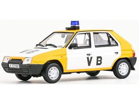 Skoda Favorit 136L 1988 Czechoslovak Communist Police 1:43 Scale Diecast Car – Abrex-Abrex-Diecast Model Centre