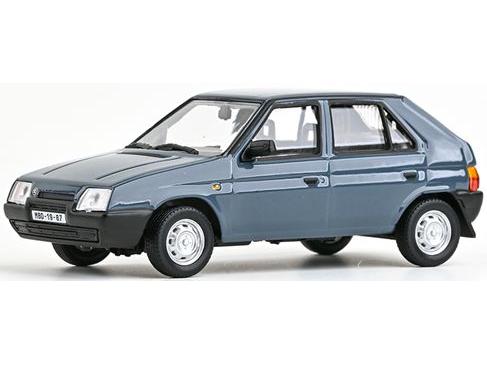 Skoda Favorit 136L 1988 Dark Grey Blue 1:43 Scale Diecast Model Car – Abrex-Abrex-Diecast Model Centre