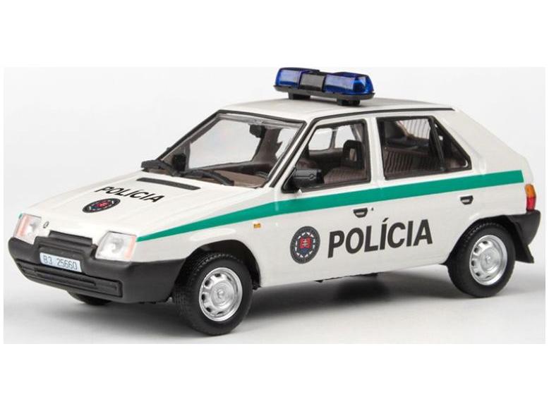Skoda Favorit 136L 1988 SR Police 1:43 Scale Abrex Diecast Model Car-Abrex-Diecast Model Centre