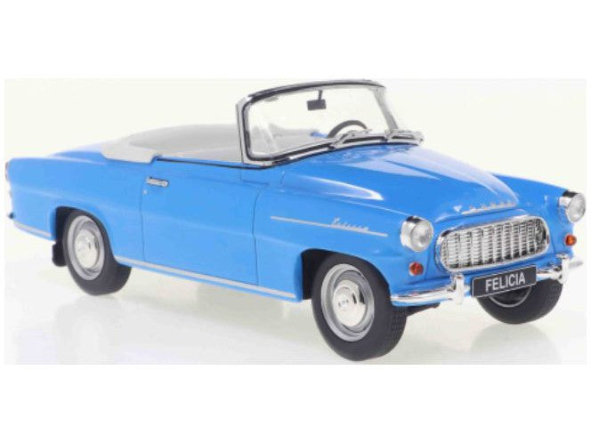 Skoda Felicia Cabrio 1959 light blue - 1:24 Scale Model Car-WhiteBox-Diecast Model Centre