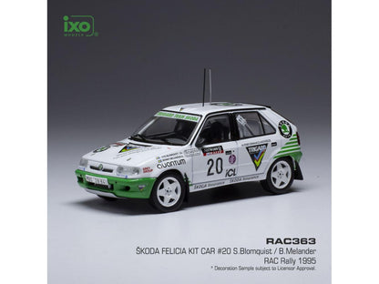 Skoda Felicia Kit Car #20 RAC Rally 1995 S.Blomqvist/B.Melander 1:43 Scale IXO Diecast Model Car-IXO-Diecast Model Centre