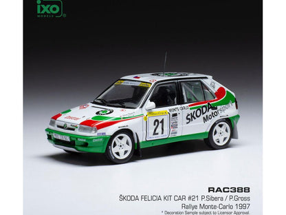 Skoda Felicia Kit Car #21 Rallye Monte Carlo 1997 P.Sibera/P.Gross 1:43 Scale IXO Diecast Model Car-IXO-Diecast Model Centre