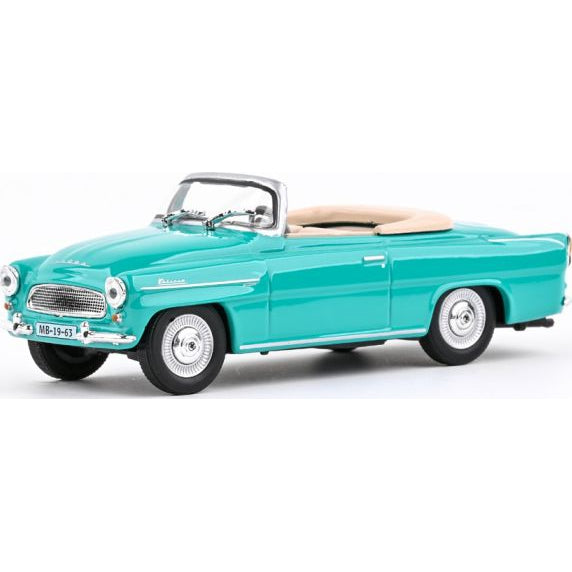 Skoda Felicia Roadster 1963 Turquoise Green - 1:43 Scale Diecast Model Car-Abrex-Diecast Model Centre