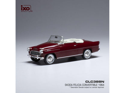 Skoda Felicia Roadster Red 1959 1:43 Scale IXO Diecast Model Car-IXO-Diecast Model Centre