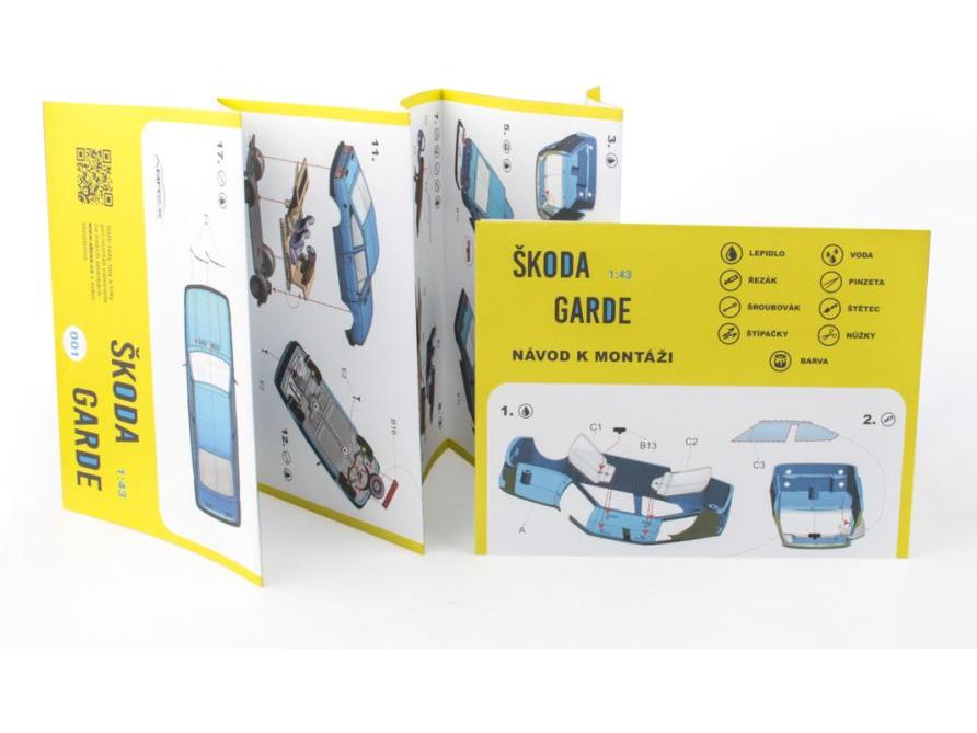 Skoda Garde 1982 Solar Yellow Model Kit 1:43 Scale Abrex Diecast Model Car-Abrex-Diecast Model Centre