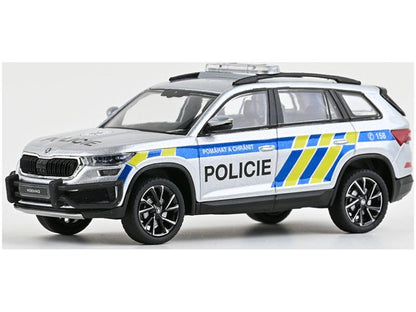 Skoda Kodiaq FL 2021 Police CZ 1:43 Scale Abrex Diecast Model Car-Abrex-Diecast Model Centre
