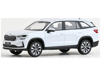 Skoda Kodiaq II 2023 Moon White Metallic 1:43 Scale Diecast Model Car – Abrex-Abrex-Diecast Model Centre