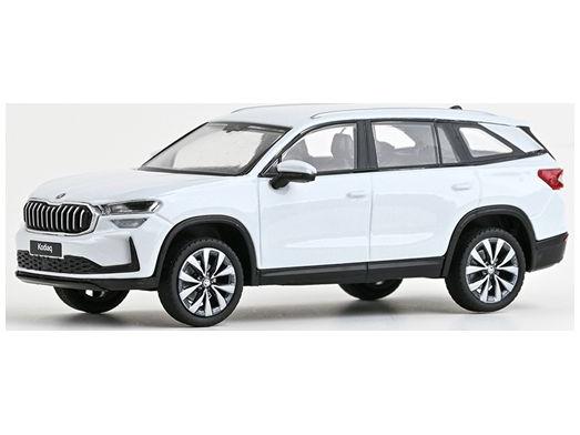 Skoda Kodiaq II 2023 Moon White Metallic 1:43 Scale Diecast Model Car – Abrex-Abrex-Diecast Model Centre