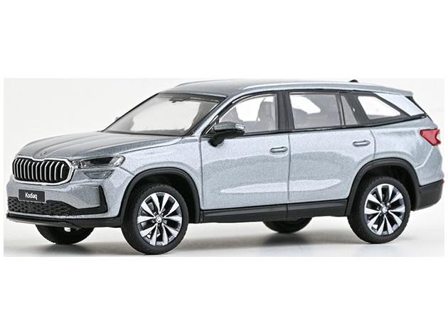 Skoda Kodiaq II 2023 Smoky Silver Diamond Metallic 1:43 Scale Diecast Model Car – Abrex-Abrex-Diecast Model Centre
