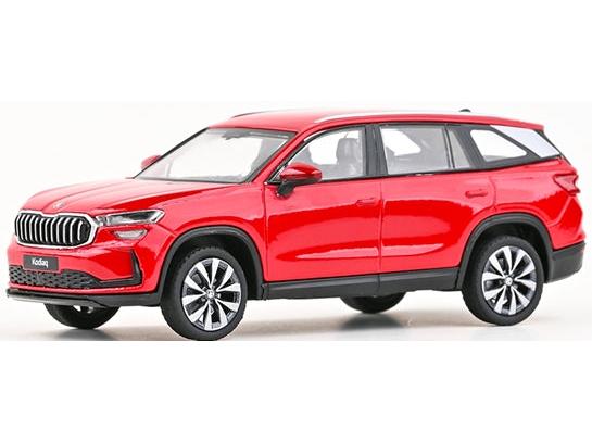 Skoda Kodiaq II 2023 Velvet Red Metallic 1:43 Scale Diecast Car – Abrex-Abrex-Diecast Model Centre