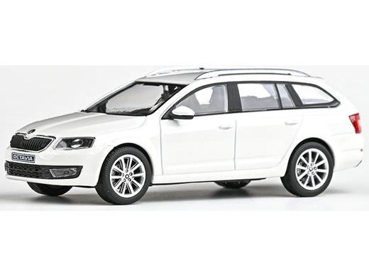 Skoda Octavia III Combi 2013 White Candy 1:43 Scale Diecast Model Car – Abrex-Abrex-Diecast Model Centre