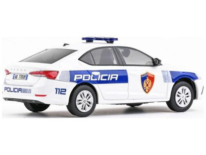 Skoda Octavia IV 2020 Police Albania 1:43 Scale Abrex Diecast Model Car-Abrex-Diecast Model Centre