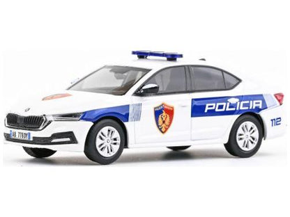 Skoda Octavia IV 2020 Police Albania 1:43 Scale Abrex Diecast Model Car-Abrex-Diecast Model Centre