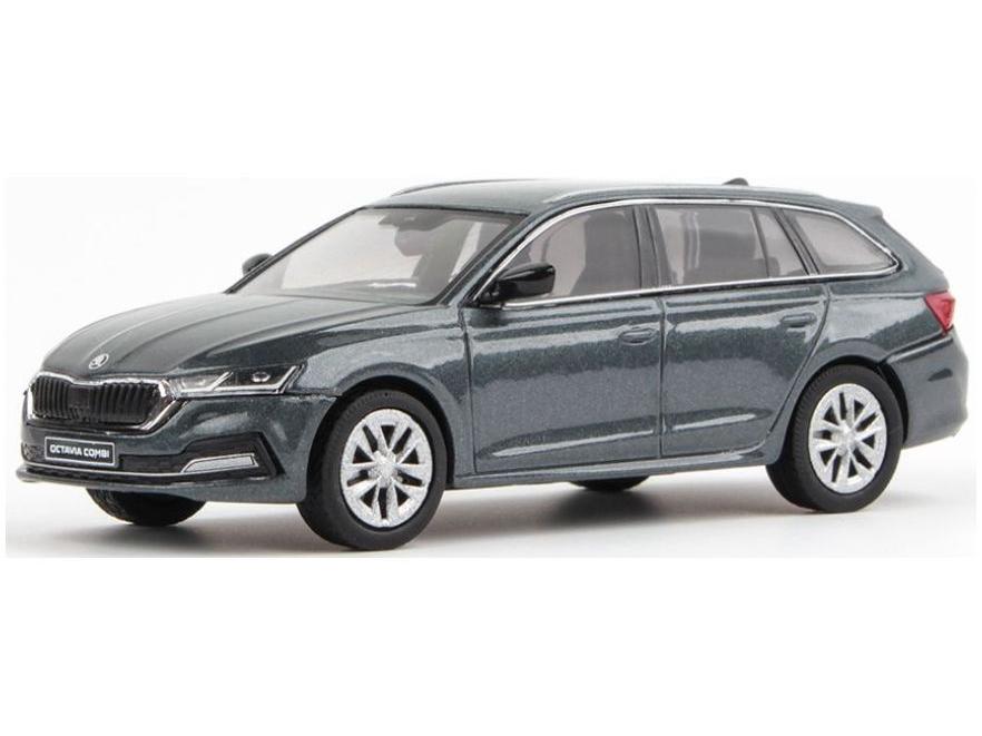 Skoda Octavia IV Estate 2020 Grey Quartz Metallic 1:43 Scale Abrex Diecast Model Car-Abrex-Diecast Model Centre