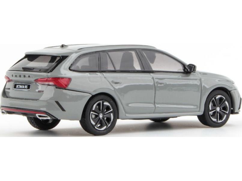 Skoda Octavia IV Estate RS 2020 Grey Steel Uni 1:43 Scale Abrex Diecast Model Car-Abrex-Diecast Model Centre