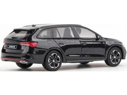 Skoda Octavia IV Estate RS 2020 Magic Black Metallic 1:43 Scale Abrex Diecast Model Car-Abrex-Diecast Model Centre