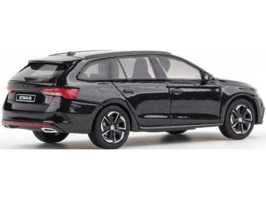 Skoda Octavia IV Estate RS 2020 Magic Black Metallic 1:43 Scale Abrex Diecast Model Car-Abrex-Diecast Model Centre