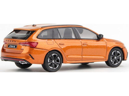 Skoda Octavia IV Estate RS 2020 Phoenix Orange Metallic 1:43 Scale Abrex Diecast Model Car-Abrex-Diecast Model Centre