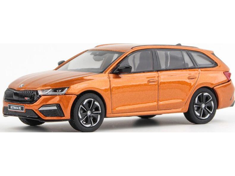 Skoda Octavia IV Estate RS 2020 Phoenix Orange Metallic 1:43 Scale Abrex Diecast Model Car-Abrex-Diecast Model Centre