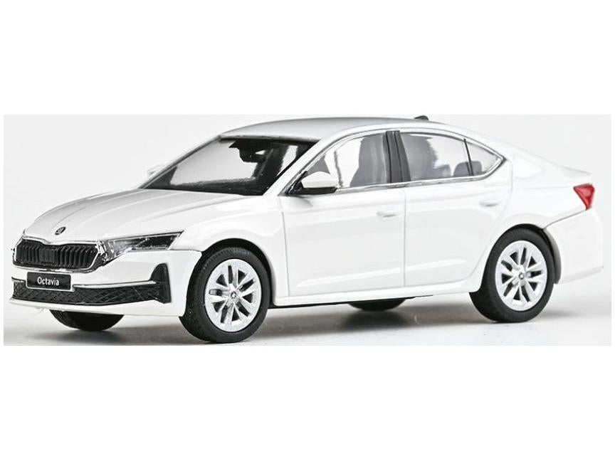 Skoda Octavia IV FL 2024 White Candy 1:43 Scale Abrex Diecast Model Car-Abrex-Diecast Model Centre