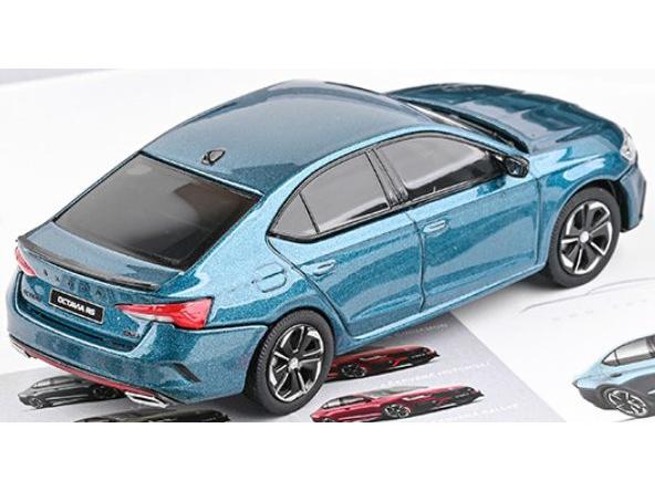 Skoda Octavia IV RS 2020 Admiral Blue Metallic 1:43 Scale Abrex Diecast Model Car-Abrex-Diecast Model Centre