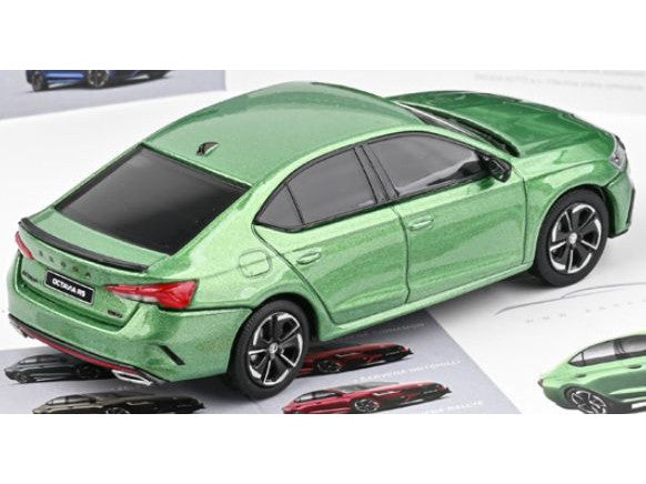 Skoda Octavia IV RS 2020 Cosmic Green Metallic - 1:43 Scale Diecast Model Car-Abrex-Diecast Model Centre