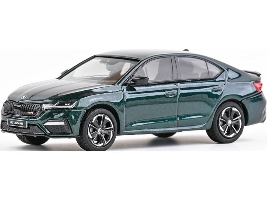 Skoda Octavia IV RS 2020 Highland Green Metallic 1:43 Scale Abrex Diecast Model Car-Abrex-Diecast Model Centre