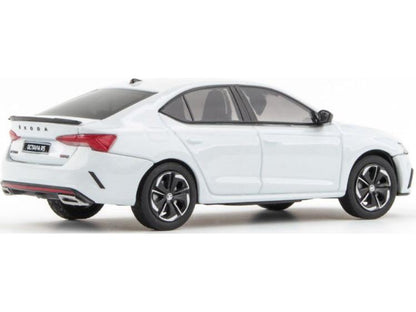 Skoda Octavia IV RS 2020 Moon White Metallic 1:43 Scale Abrex Diecast Model Car-Abrex-Diecast Model Centre