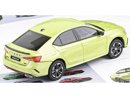 Skoda Octavia IV RS 2020 Pistachio Green Metallic 1:43 Scale Abrex Diecast Model Car-Abrex-Diecast Model Centre