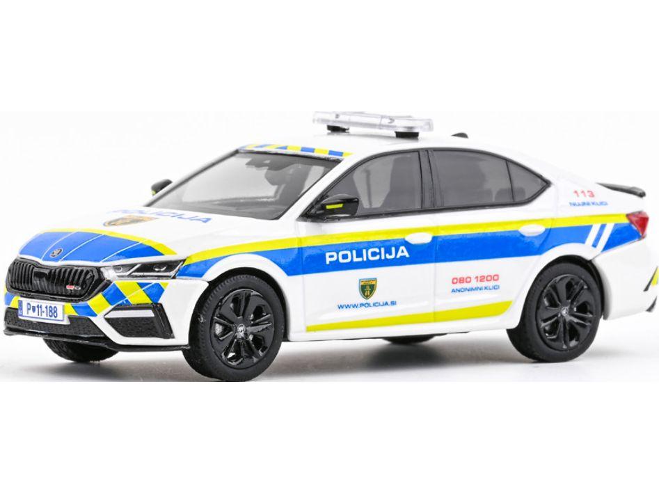 Skoda Octavia IV RS 2020 Police Slovenia 1:43 Scale Abrex Diecast Model Car-Abrex-Diecast Model Centre