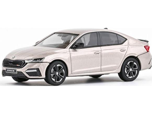 Skoda Octavia IV RS 2020 Sahara Beige Metallic 1:43 Scale Abrex Diecast Model Car-Abrex-Diecast Model Centre
