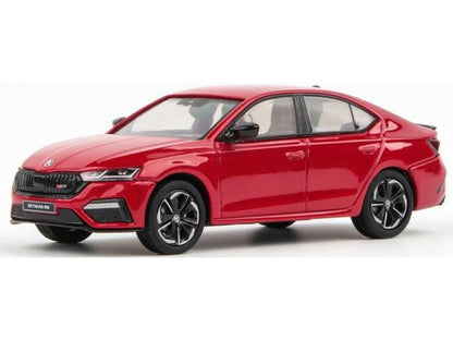 Skoda Octavia IV RS 2020 Velvet Red Metallic 1:43 Scale Abrex Diecast Model Car-Abrex-Diecast Model Centre