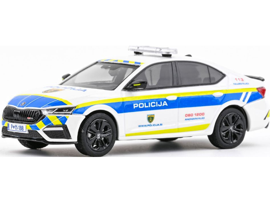 Skoda Octavia IV vRS 2020 Police Slovenia - 1:43 Scale Diecast Model Car-Abrex-Diecast Model Centre