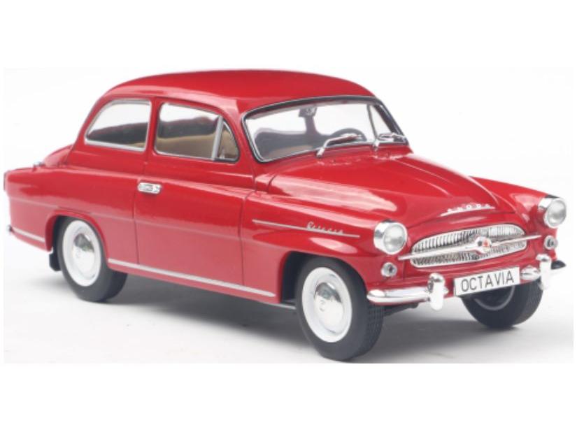 Skoda Octavia Super Red 1959 1:24 Scale WhiteBox Diecast Model Car-WhiteBox-Diecast Model Centre