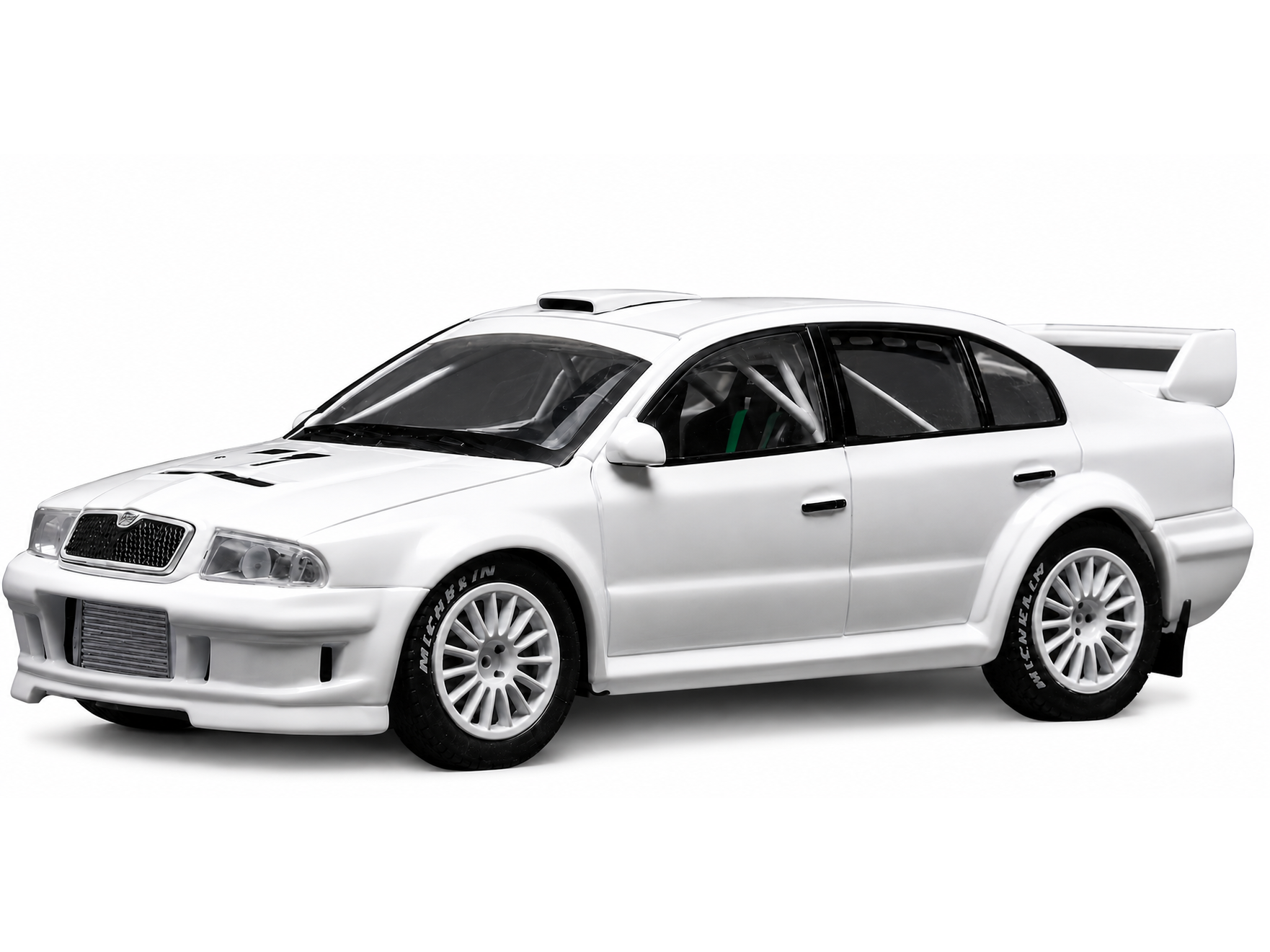 Skoda Octavia WRC White 2001 1:43 Scale Diecast Model Car – IXO-IXO-Diecast Model Centre