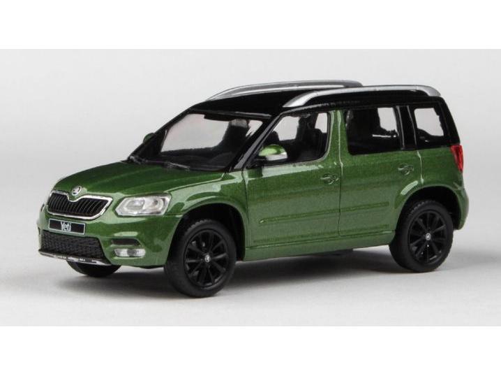 Skoda Yeti FL 2013 Cosmic Green Metallic 1:43 Scale Abrex Diecast Model Car-Abrex-Diecast Model Centre