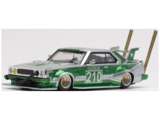 Nissan Skyline C210 Kaido Racer (Bosozoku Style) silver/green - 1:64 Scale Model Car-Pop Race-Diecast Model Centre